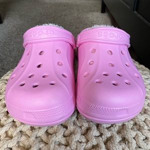 Baby Pink CROCS with Fur Lining
